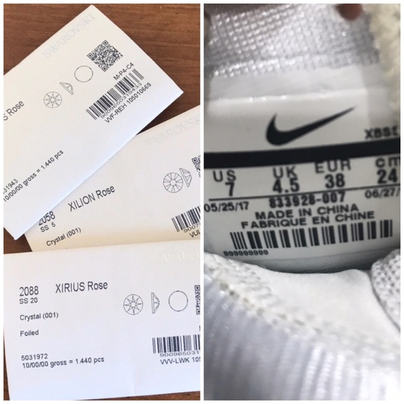 Nike&Swarovski Crystal Roshe One Silver  W AUTHENT - Picture 8 of 8